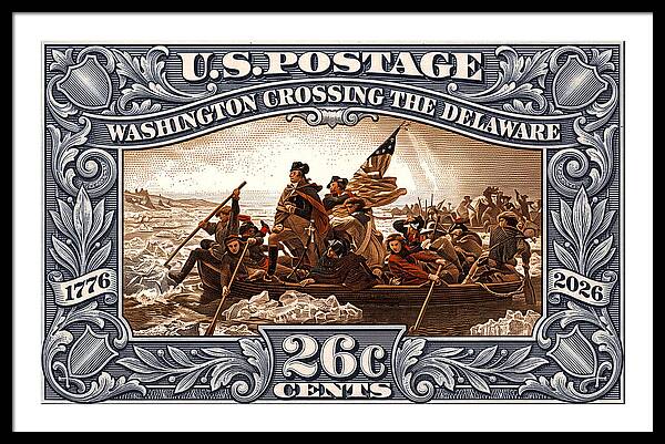 Crossing the Delaware 26c - Framed Print