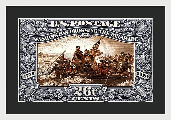 Crossing the Delaware 26c - Framed Print