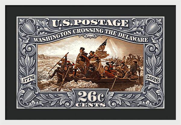 Crossing the Delaware 26c - Framed Print