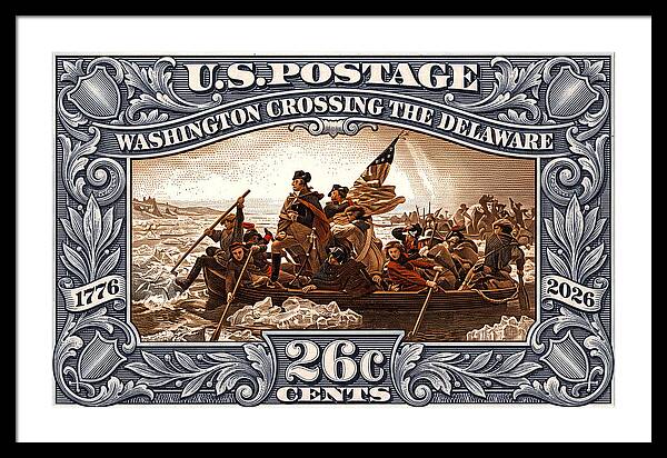 Crossing the Delaware 26c - Framed Print