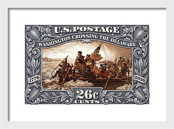 Crossing the Delaware 26c - Framed Print