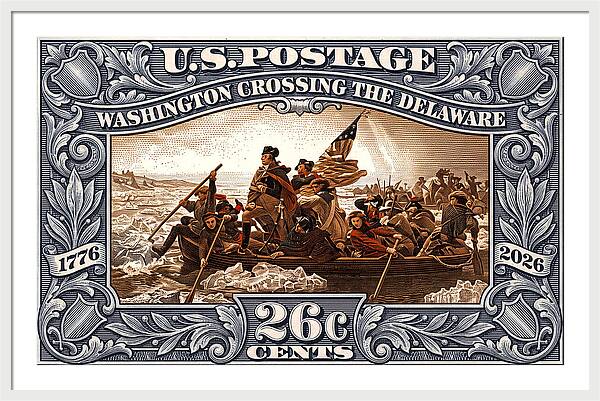 Crossing the Delaware 26c - Framed Print