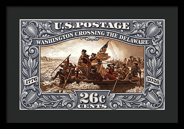 Crossing the Delaware 26c - Framed Print