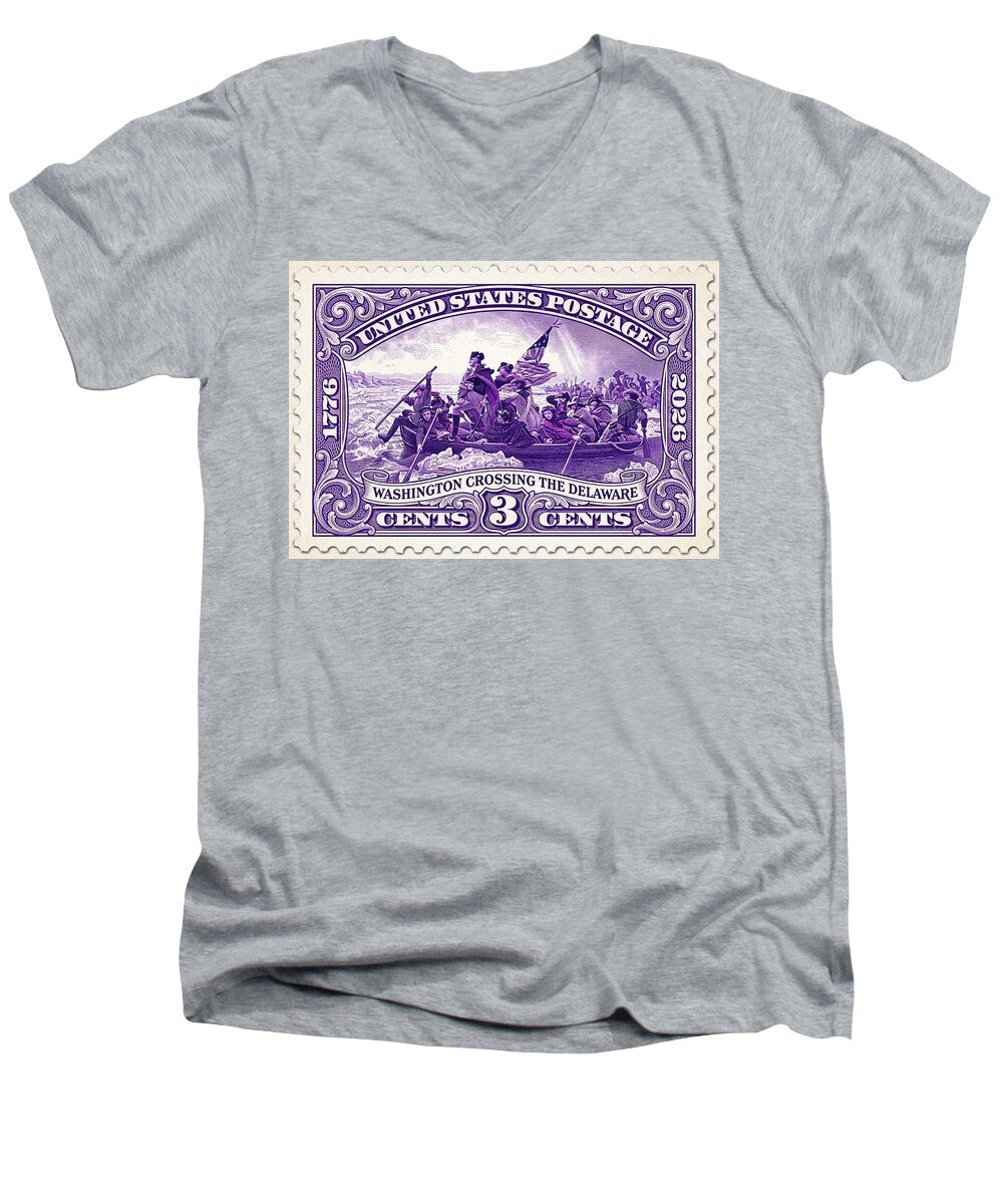 Crossing the Delaware 3c - Men's V-Neck T-Shirt