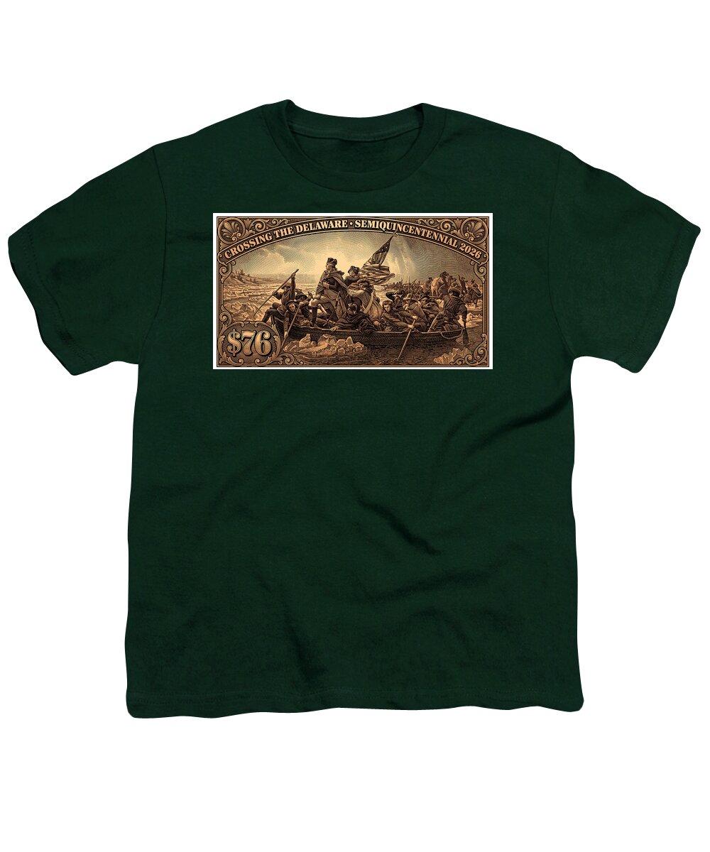Crossing the Delaware $76 bronze - Youth T-Shirt