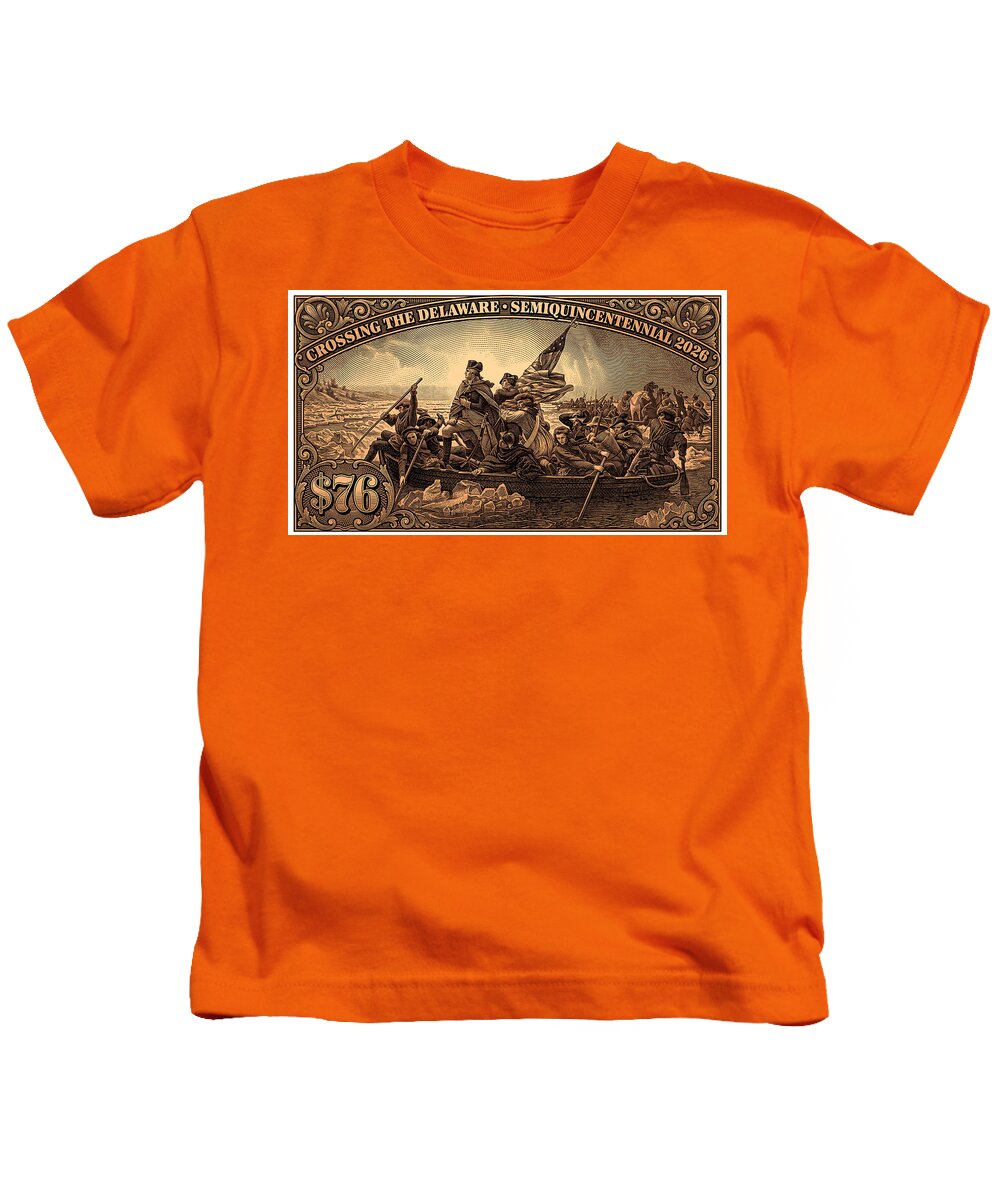 Crossing the Delaware $76 bronze - Kids T-Shirt
