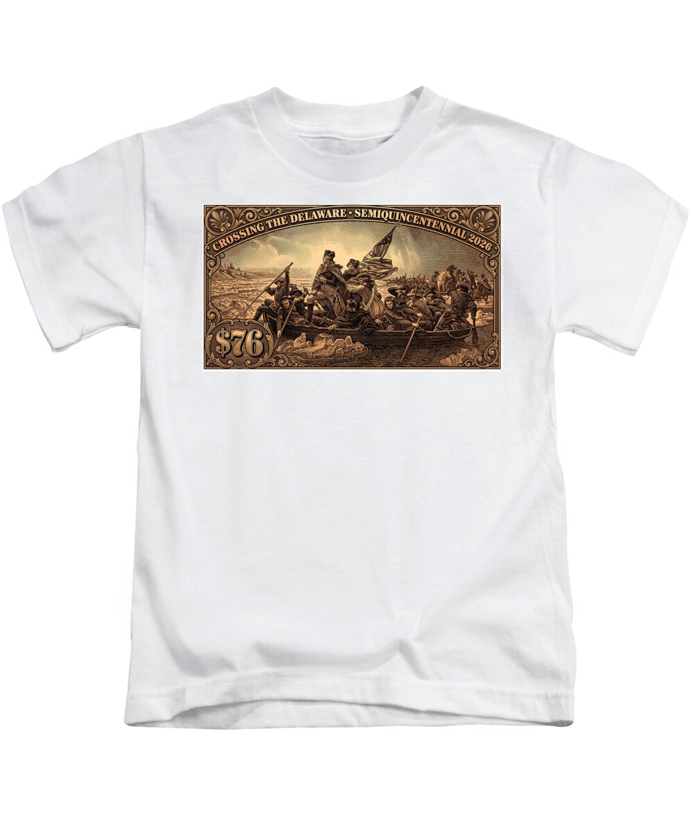 Crossing the Delaware $76 bronze - Kids T-Shirt