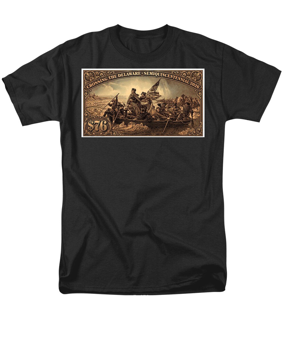 Crossing the Delaware $76 bronze - Men's T-Shirt  (Regular Fit)