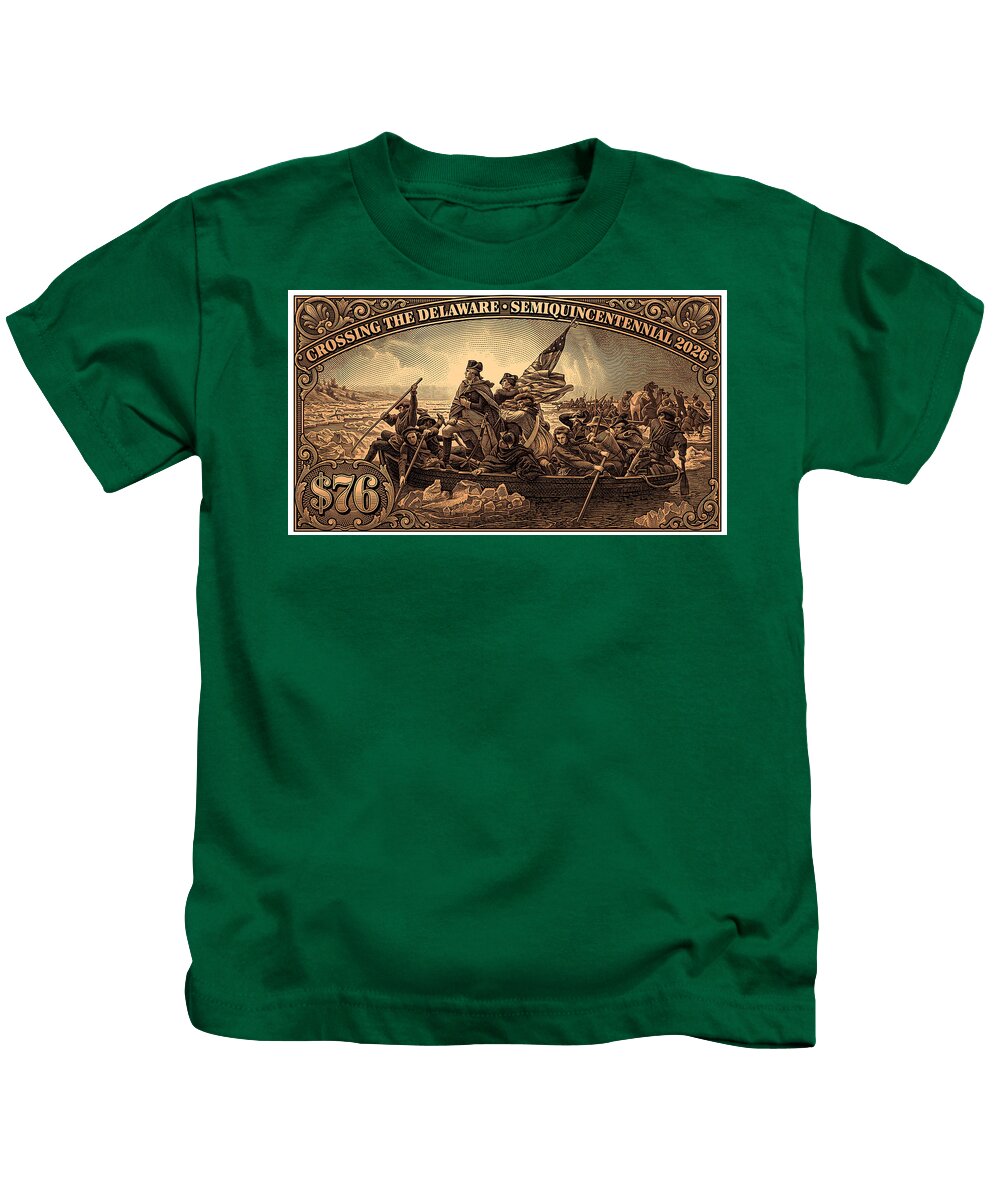 Crossing the Delaware $76 bronze - Kids T-Shirt