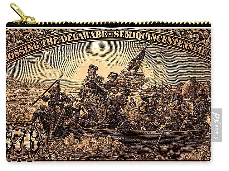 Crossing the Delaware $76 bronze - Zip Pouch