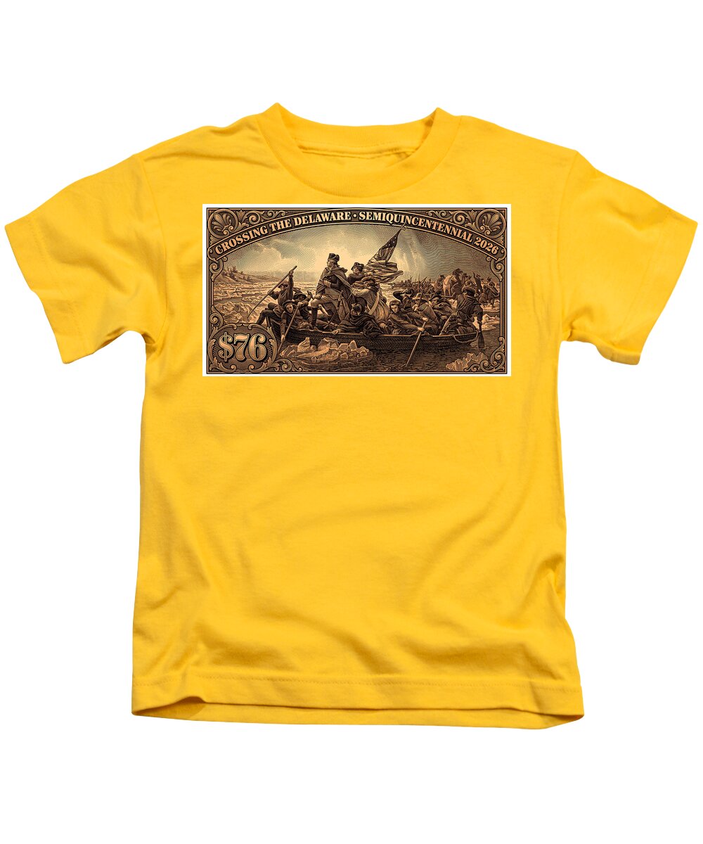 Crossing the Delaware $76 bronze - Kids T-Shirt