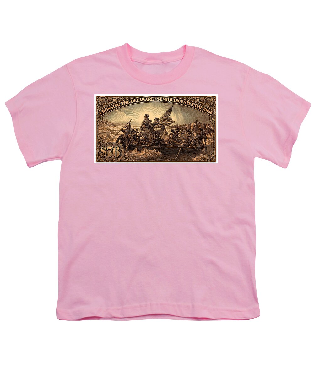 Crossing the Delaware $76 bronze - Youth T-Shirt