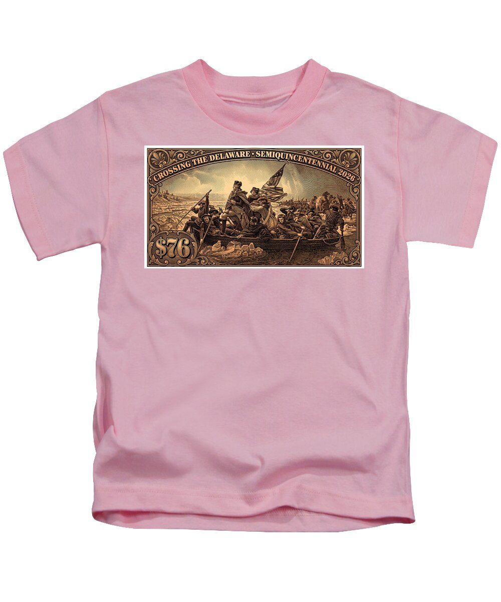 Crossing the Delaware $76 bronze - Kids T-Shirt