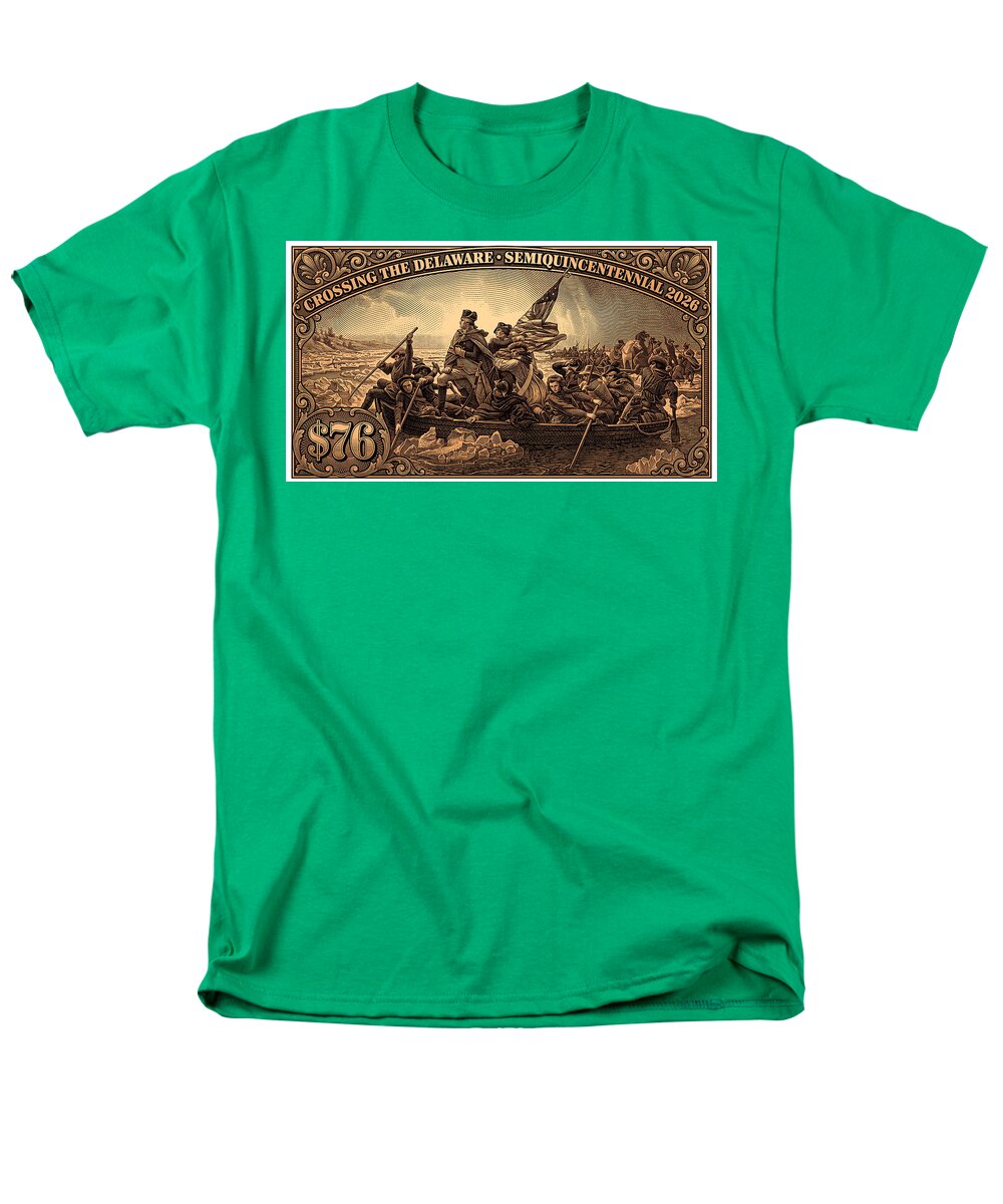 Crossing the Delaware $76 bronze - Men's T-Shirt  (Regular Fit)