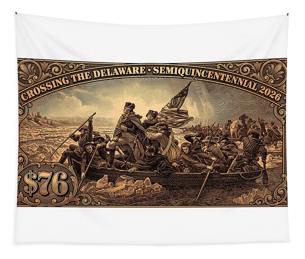 Crossing the Delaware $76 bronze - Tapestry