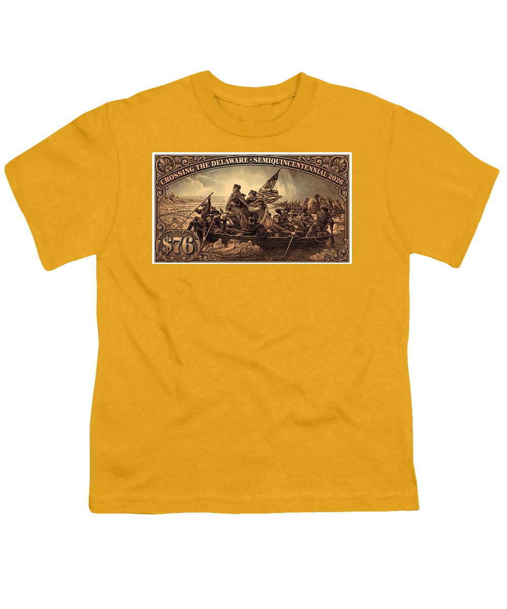 Crossing the Delaware $76 bronze - Youth T-Shirt
