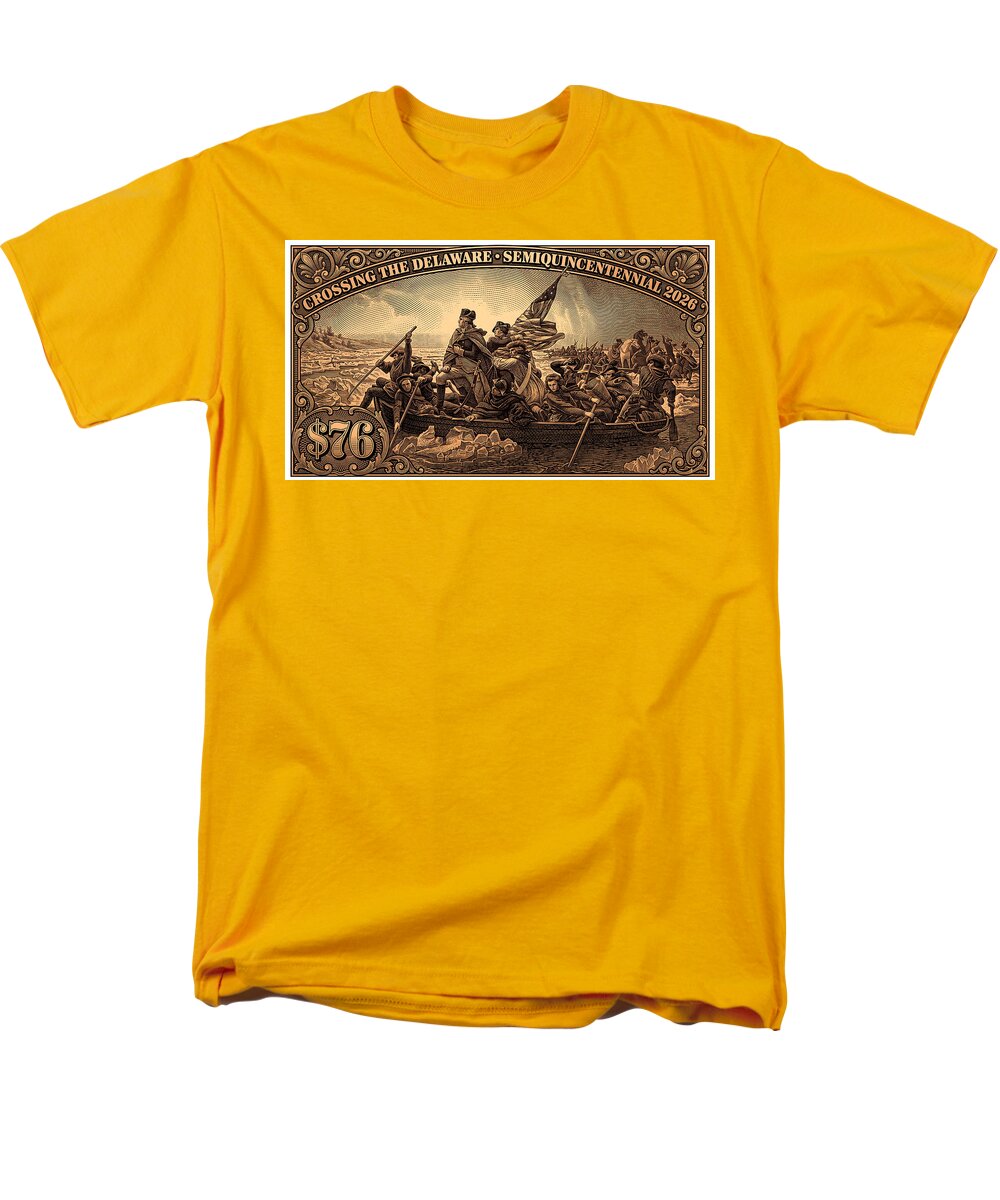Crossing the Delaware $76 bronze - Men's T-Shirt  (Regular Fit)