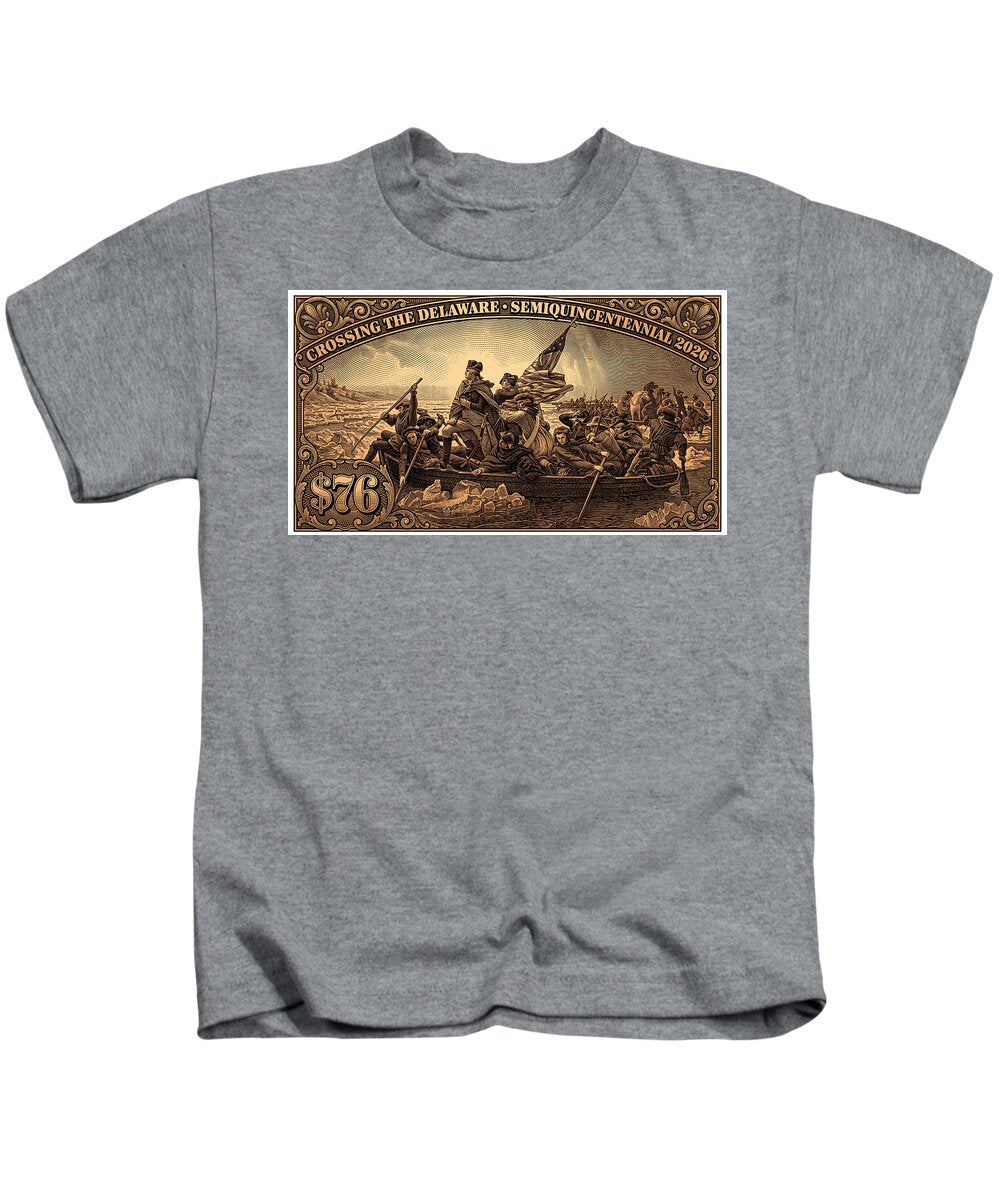 Crossing the Delaware $76 bronze - Kids T-Shirt