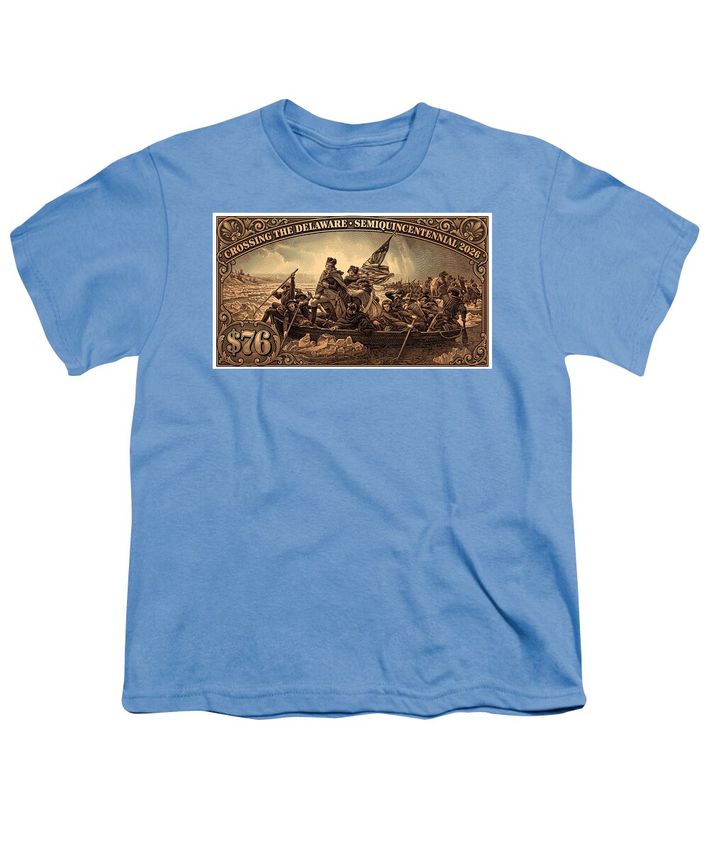 Crossing the Delaware $76 bronze - Youth T-Shirt