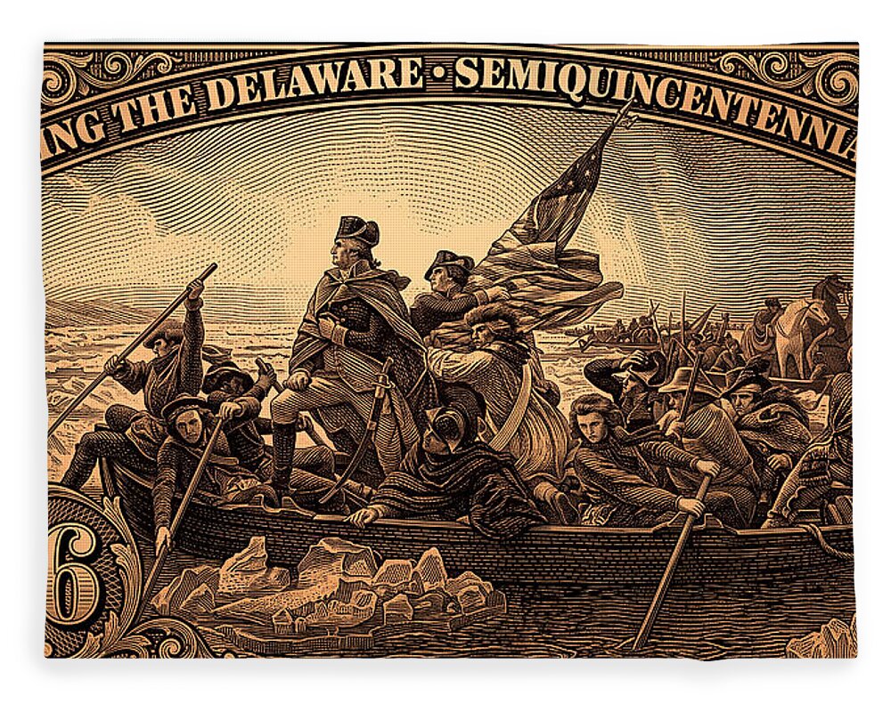 Crossing the Delaware $76 bronze - Blanket