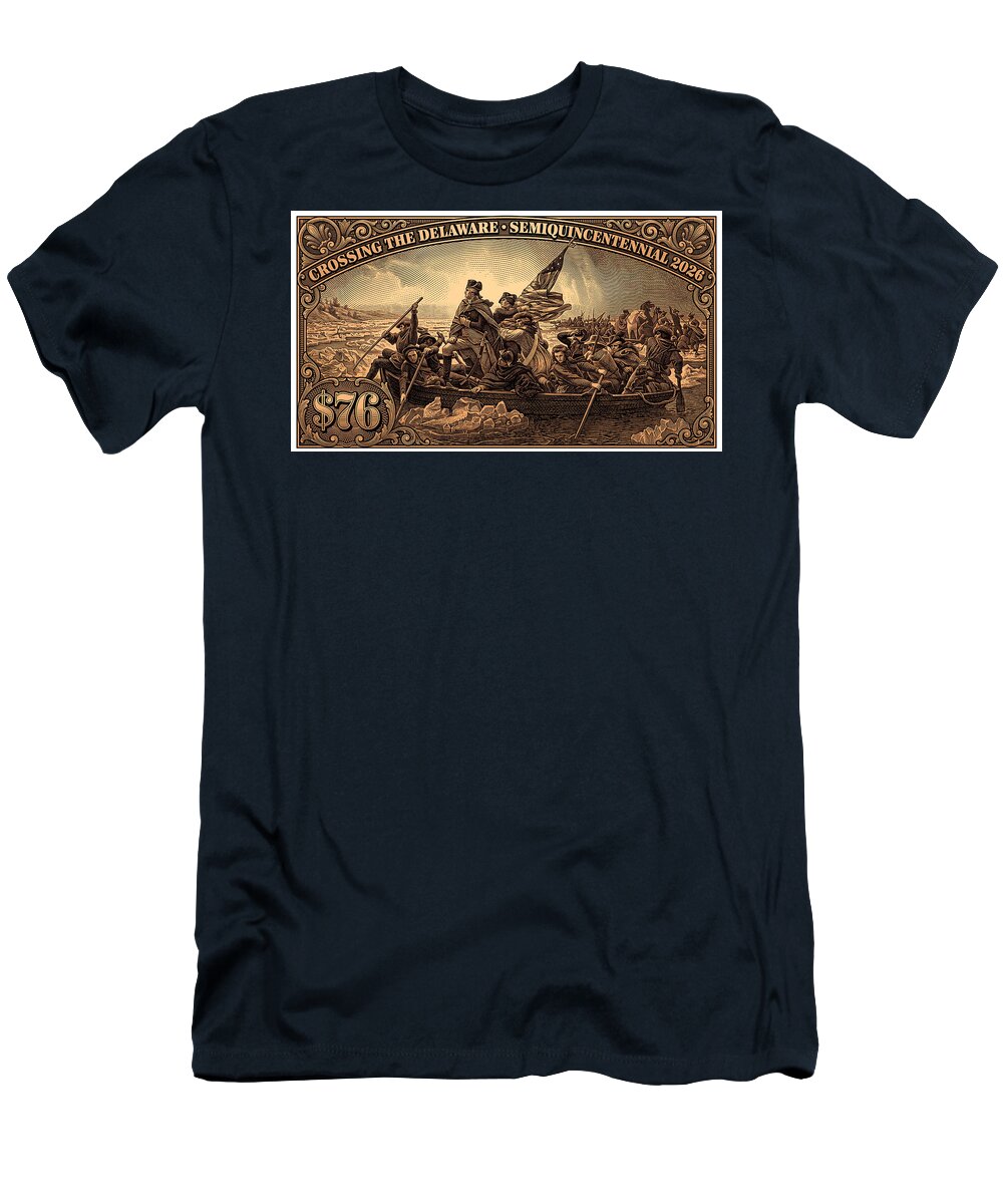 Crossing the Delaware $76 bronze - T-Shirt
