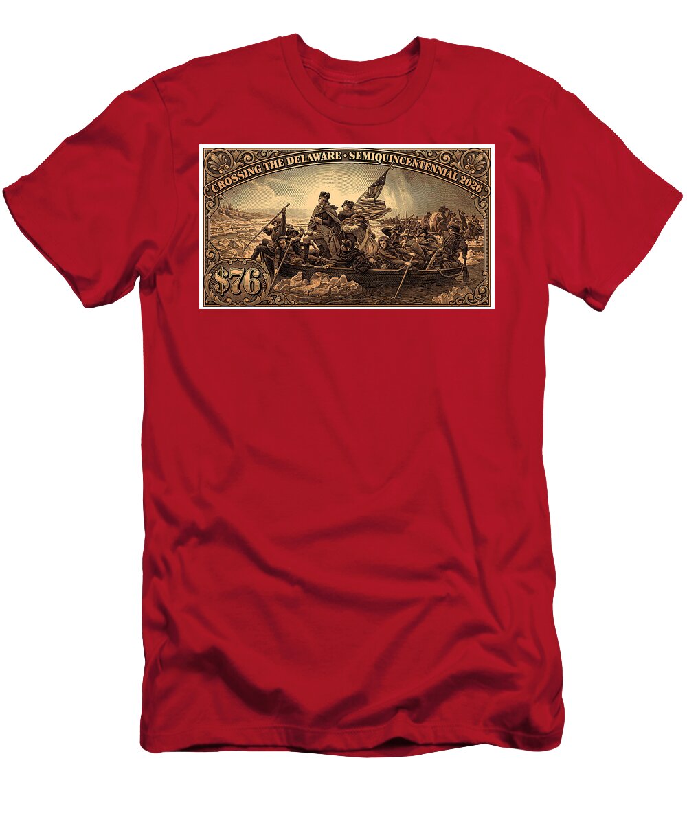 Crossing the Delaware $76 bronze - T-Shirt