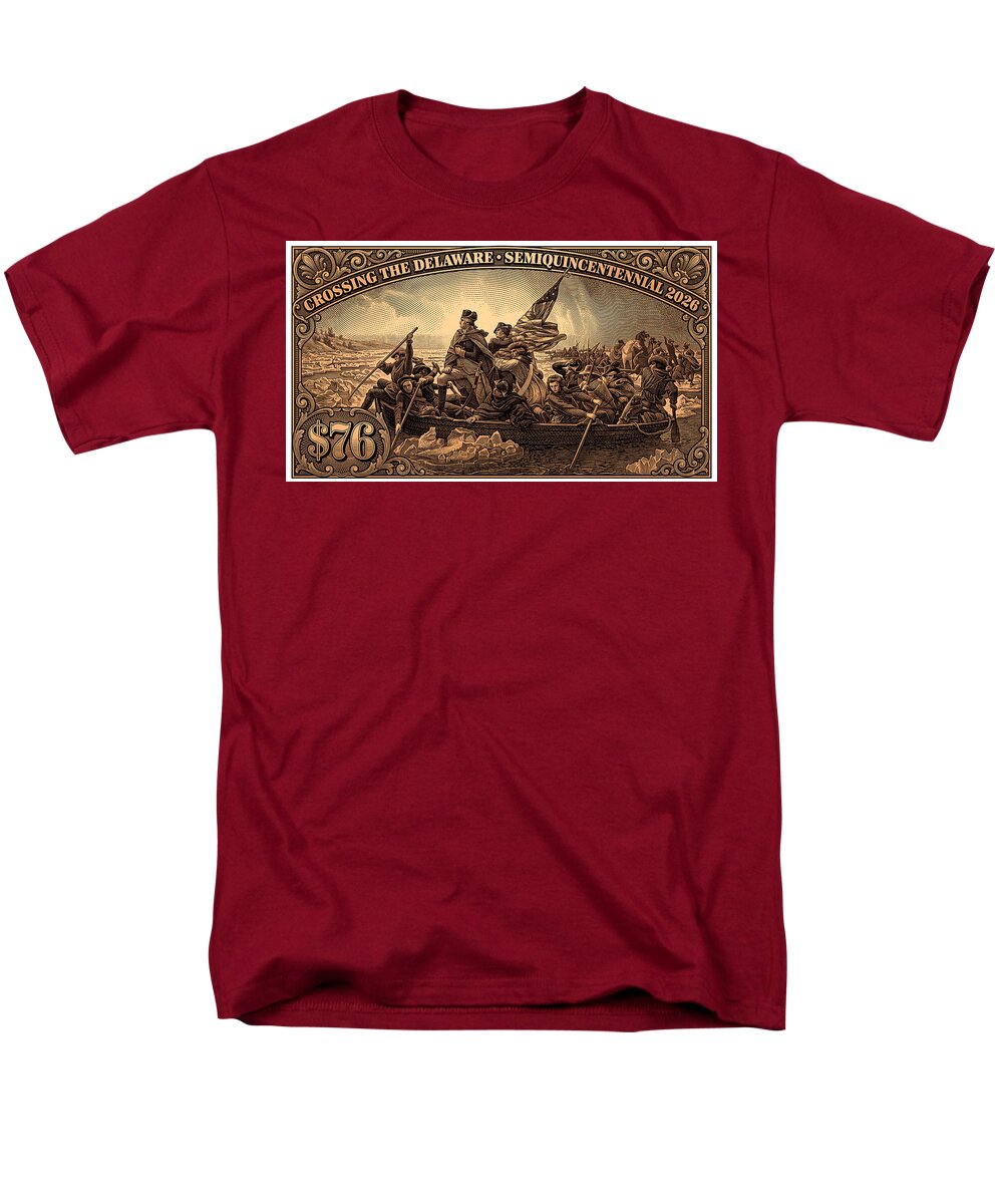 Crossing the Delaware $76 bronze - Men's T-Shirt  (Regular Fit)