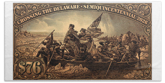 Crossing the Delaware $76 bronze - Beach Towel