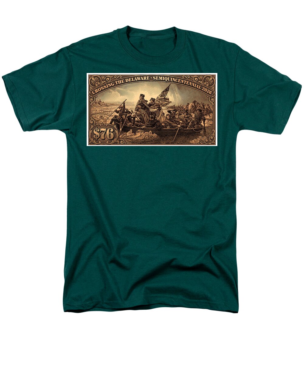 Crossing the Delaware $76 bronze - Men's T-Shirt  (Regular Fit)