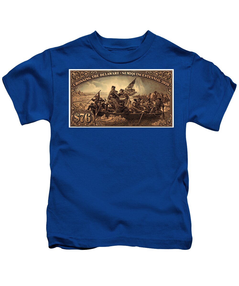 Crossing the Delaware $76 bronze - Kids T-Shirt