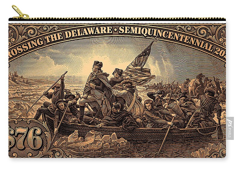Crossing the Delaware $76 bronze - Zip Pouch