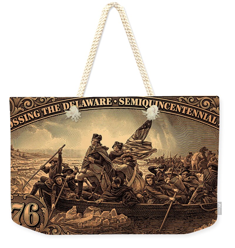 Crossing the Delaware $76 bronze - Weekender Tote Bag