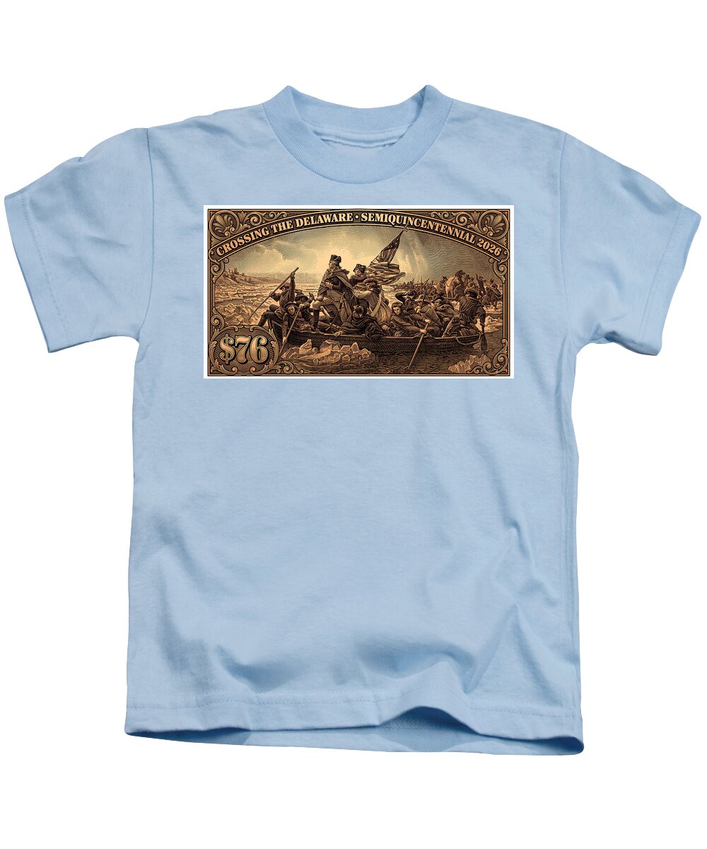 Crossing the Delaware $76 bronze - Kids T-Shirt