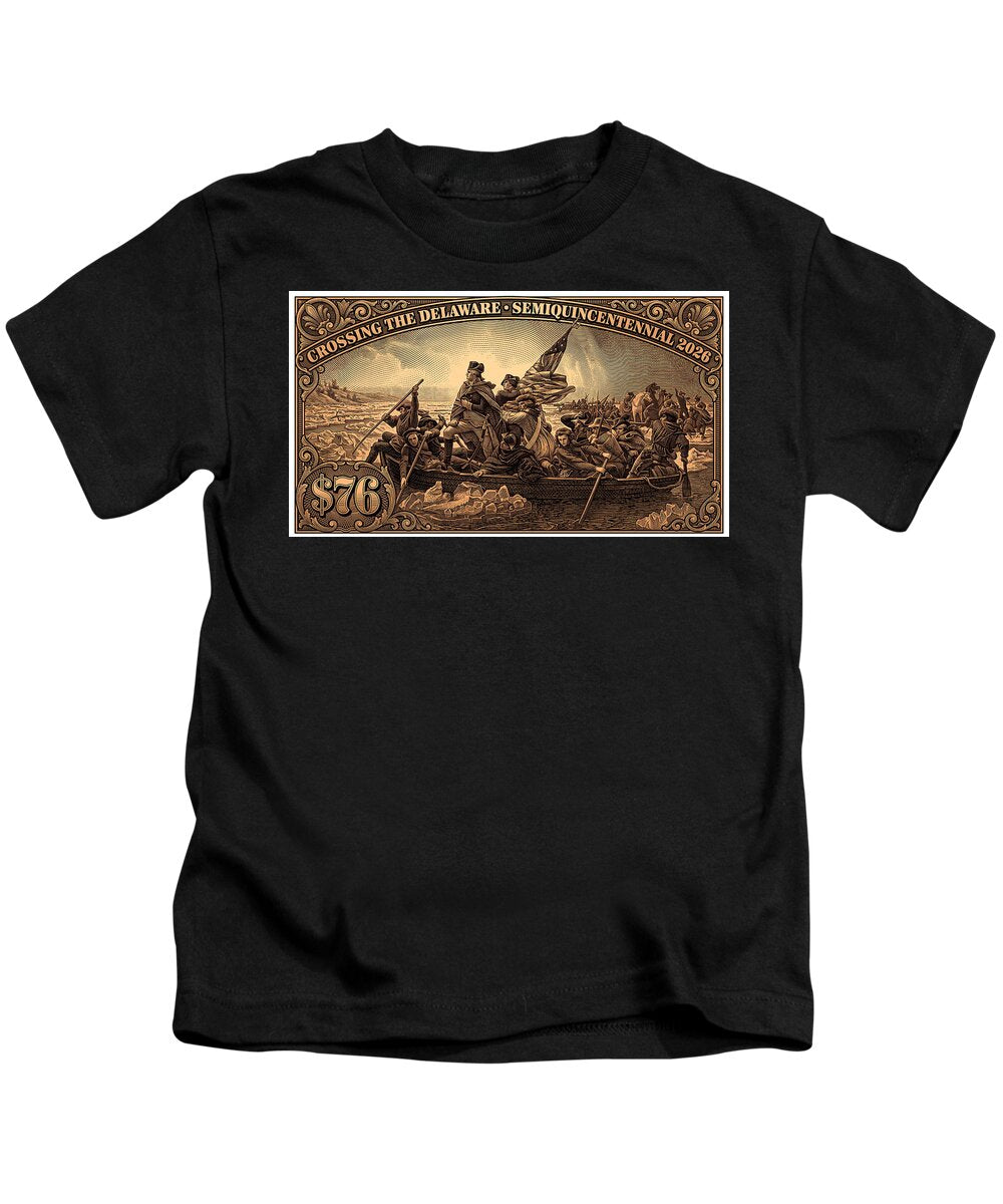 Crossing the Delaware $76 bronze - Kids T-Shirt