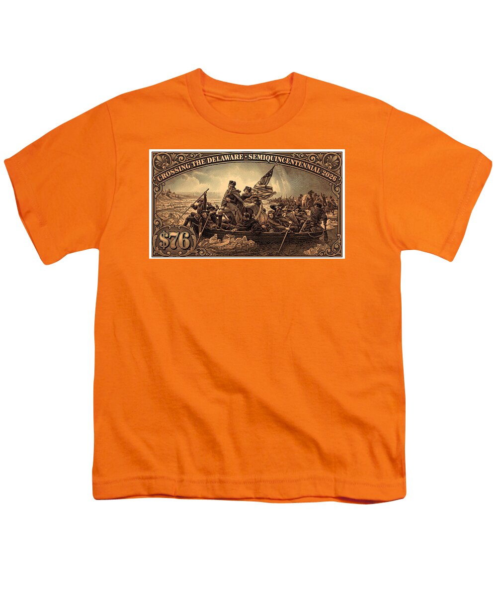 Crossing the Delaware $76 bronze - Youth T-Shirt
