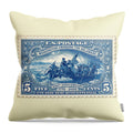 Crossing the Delaware Stamp - Throw Pillow