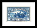 Crossing the Delaware Stamp - Framed Print