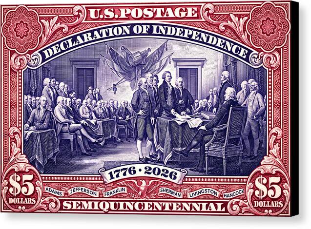 Declaration $5 2 - Canvas Print