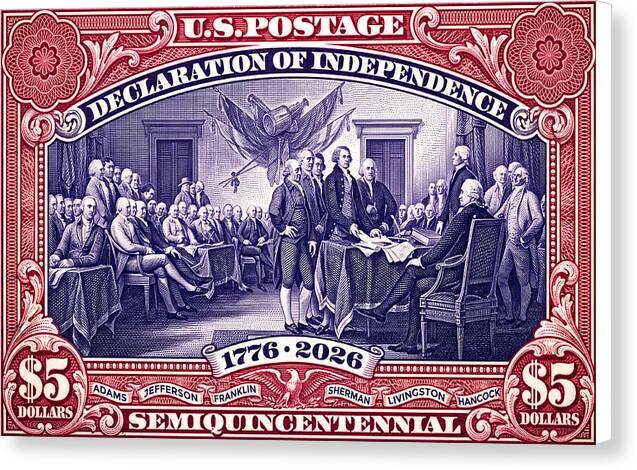 Declaration $5 2 - Canvas Print
