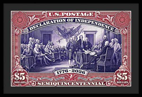 Declaration $5 2 - Framed Print