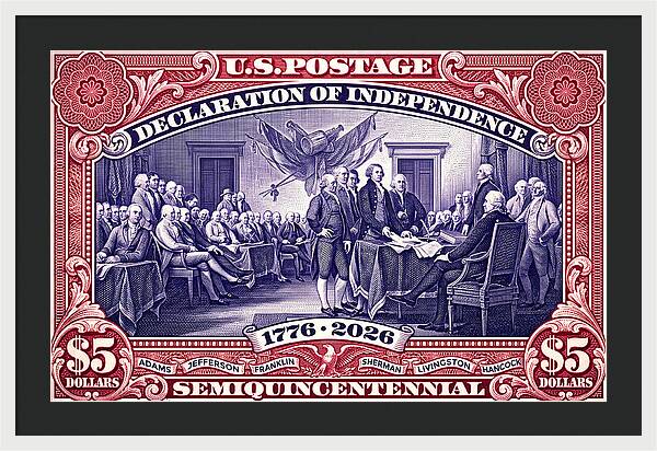 Declaration $5 2 - Framed Print