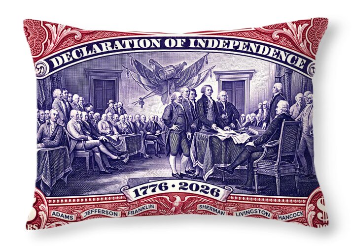 Declaration $5 2 - Throw Pillow