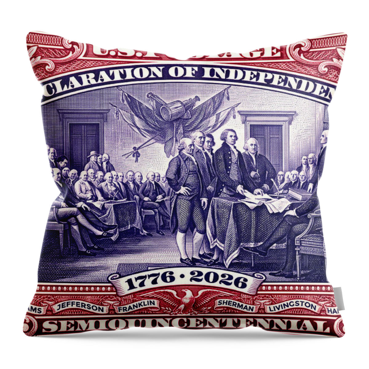 Declaration $5 2 - Throw Pillow