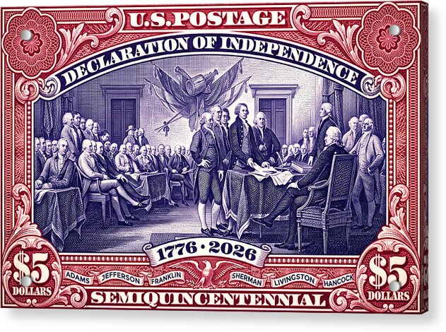 Declaration $5 2 - Acrylic Print