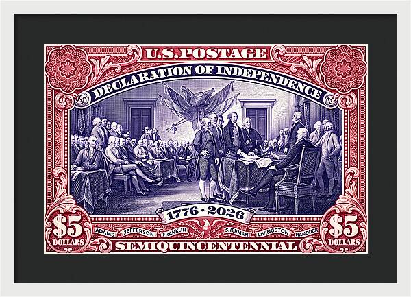 Declaration $5 2 - Framed Print