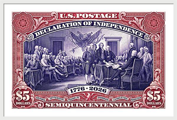Declaration $5 2 - Framed Print