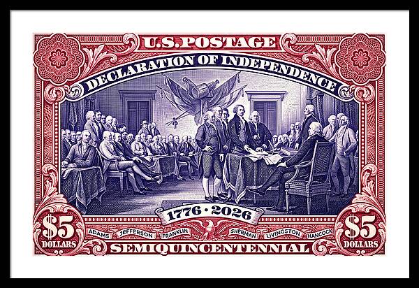 Declaration $5 2 - Framed Print