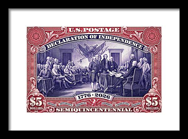 Declaration $5 2 - Framed Print