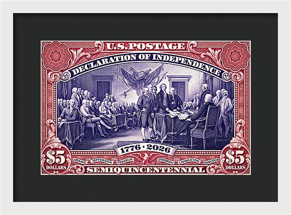 Declaration $5 2 - Framed Print