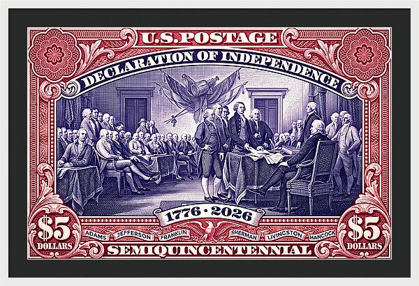 Declaration $5 2 - Framed Print